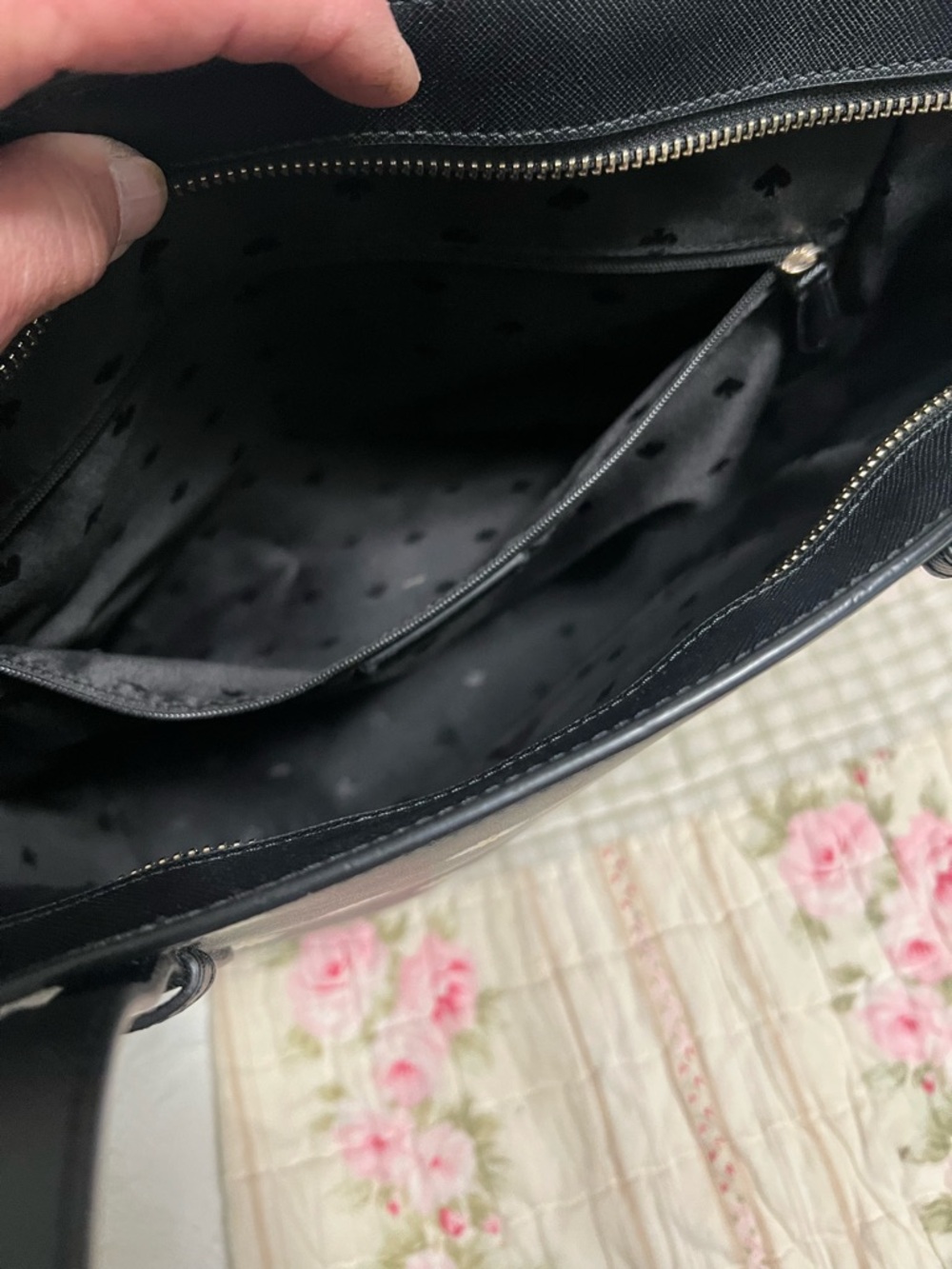 kate spade Black Daisy Print Tote - Picture 6 of 6